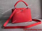 Higher Quality Fake Louis Vuitton CAPUCINES PM Lady Red Handbag buy online